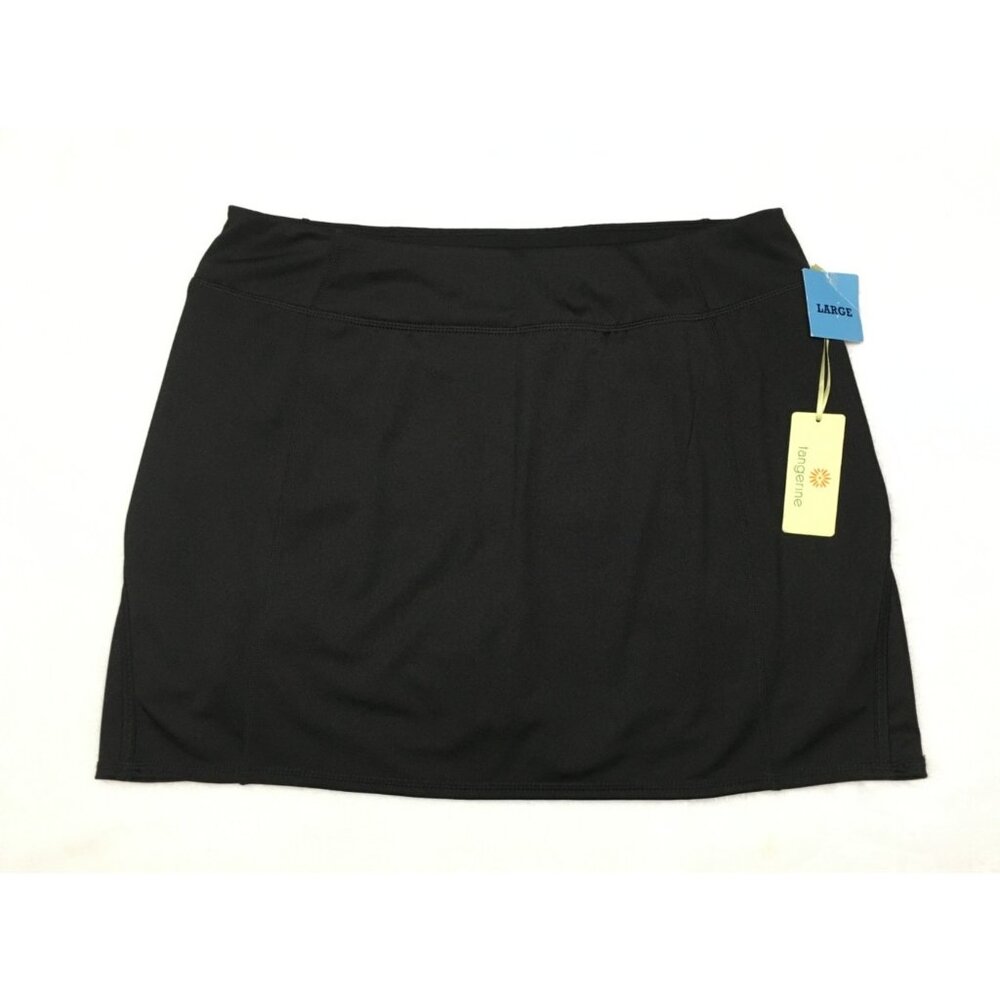 Tangerine Skort Skirt Women's L Black Zip Pocket Stretch Active Golf 32 x 16